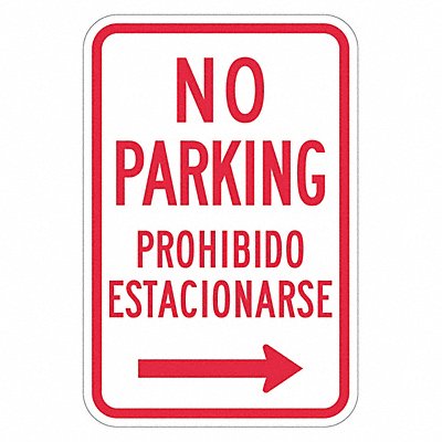 No Parking Sign 18 x 12 