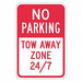 Tow Zone No Parking Sign 18 x 12 