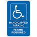 ADA Handicapped Parking Sign 18 x 12 