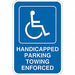 ADA Handicapped Parking Sign 18 x 12 