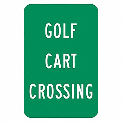 Golf Cart Crossing Traffic Sign 18 x12 