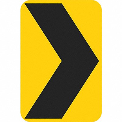 Chevron Symbol Traffic Sign 24 x 18 