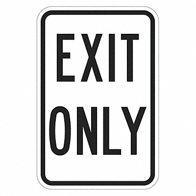 Exit Only Parking Sign 18 x 12 