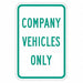 Company Vehicles Parking Sign 18 x 12 