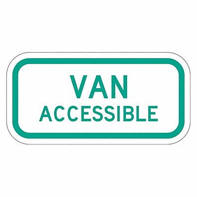 Van Accessible Parking Sign 6 x 12 