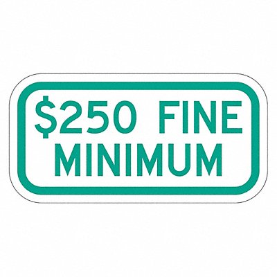 Fine Supplemental Parking Sign 6 x 12