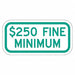 Fine Supplemental Parking Sign 6 x 12 