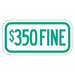 Fine Supplemental Parking Sign 6 x 12 