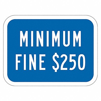 Fine  Penalty Parking Sign 9 x 12 