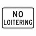 Rflctv No Loitering Sign 12x18in Alum
