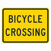 Bicycle Crossing Traffic Sign 12 x 18 