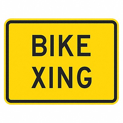 Bike Xing Traffic Sign 12 x 18 