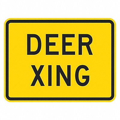 Deer Xing Traffic Sign 12 x 18 