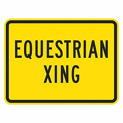 Equestrian Xing Traffic Sign 12 x 18 