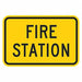 Fire Station Traffic Sign 12 x 18 