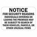Rflctv Surveillance Notice Sign 12x18in