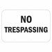 Rflctv No Trespassing Sign 12x18in Alum