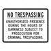 Rflctv No Trespassing Sign 12x18in Alum