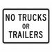 No Trucks Traffic Sign 12 x 18 