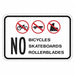 Rflctv No Skateboards Sign 12x18in Alum