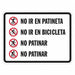 Rflctv No Skateboards Sign 12x18in Alum