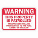 Rflctv No Trespassing Warn Sign 12x18in