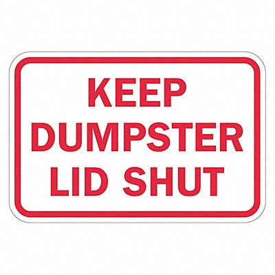 Reflective Dumpster Sign 12x18in Alumin