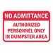 Rflctv No Admittance Sign 12x18in Alum