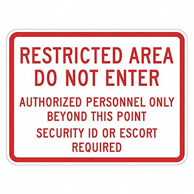 Rflctv Do Not Enter Sign 12inx18in Alum