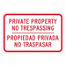 Rflctv No Trespassing Sign 12x18in Alum