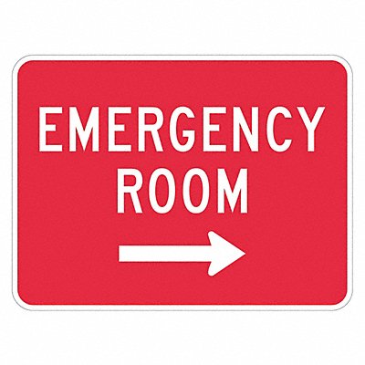 Emergency Room Traffic Sign 12 x 18 