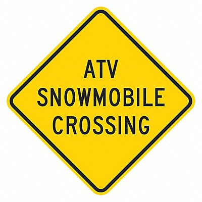 ATV Snowmobile Crossing Sign 18 x 18 