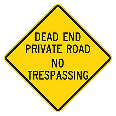 Dead End Traffic Sign 18 x 18 