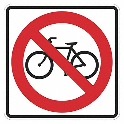 No Bicycles Traffic Sign 18 x 18 