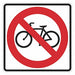 No Bicycles Traffic Sign 18 x 18 