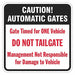 Parking Lot Gate Parking Sign 18 x 18 