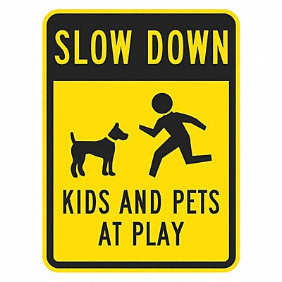 Kids and Pets at Play Sign 24 x 18 