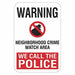 Rflctv Crime Watch Warning Sign 24x18in