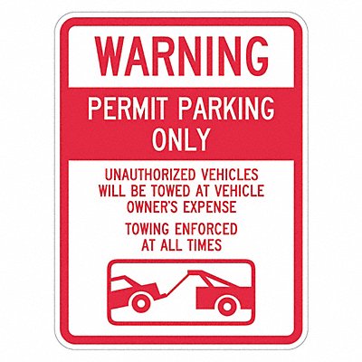 Permit Parking Sign 24 x 18 