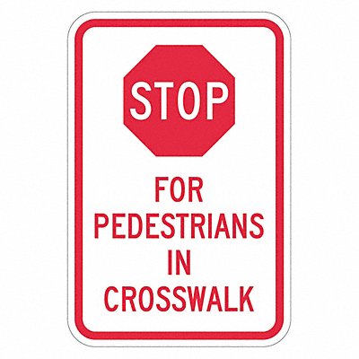 Pedestrian Crossing Traffic Sign 24 x18 