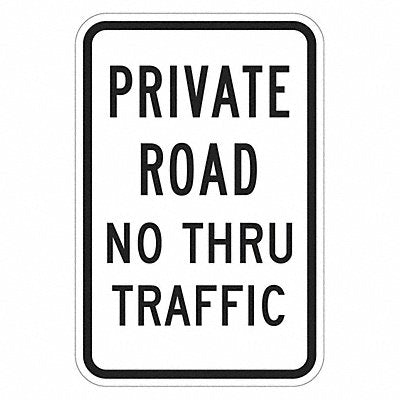 Private Road Traffic Sign 24 x 18 