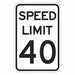 Speed Limit 40 Traffic Sign 24 x 18 