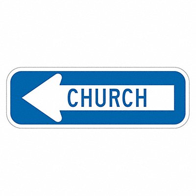 Church Traffic Sign 6 x 18 