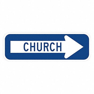 Church Traffic Sign 6 x 18 