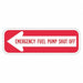 Rflctv Fuel Shut Off Sign 6x18in Alum