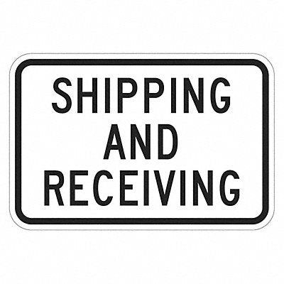 Rflctv Ship Receiving Sign 18x24in Alum