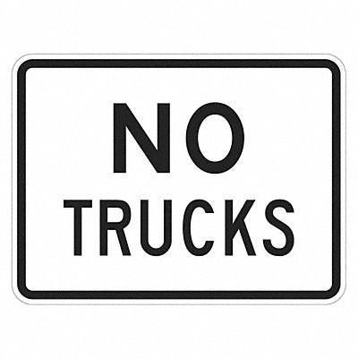 No Trucks Traffic Sign 18 x 24 