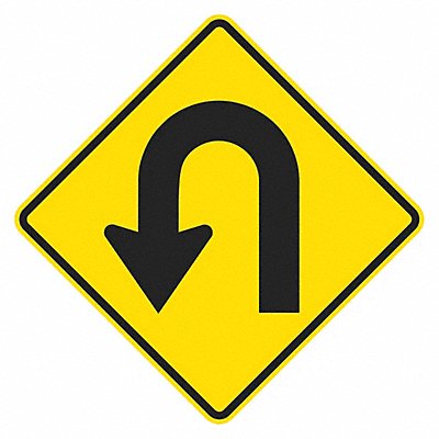 Hairpin Curve Left Traffic Sign 24 x24 