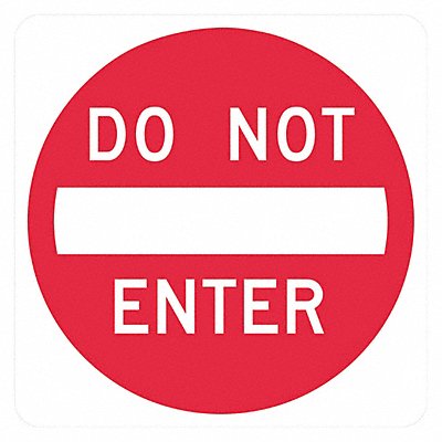 Do Not Enter Traffic Sign 24 x 24 