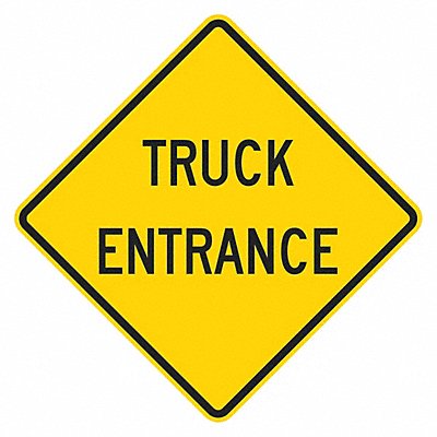 Truck Entrance Traffic Sign 24 x 24 